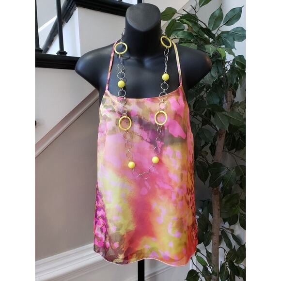 Jennifer Lopez Women's Multicolor Polyester Scoop Neck Sleeveless Top Blouse XS - Picture 11 of 11